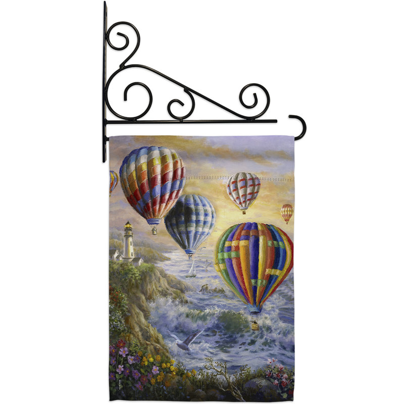 Mélange de polyester et de polyester à 2 faces Summer brille de 18 x 13 po Ensemble de drapeaux