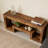 Rustic Brown Solid Wood TV Stand with Open Storage Shelves | Farmhouse Style Entertainment Center for Living Room