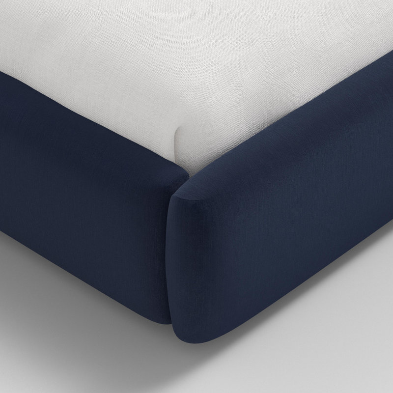 Perigold Upholstered Bed, Twin, Navy