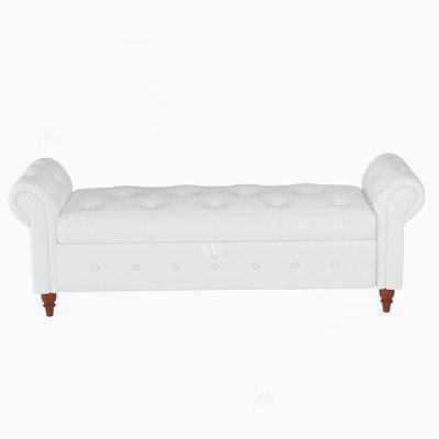 63" Bed Bench Tufted Fabric