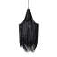 Small Leather Fringe Chandelier w/ Crown-96124021