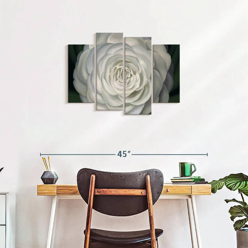 Camélia, reproduction d'art sur toile, H 22 po x l 36 po