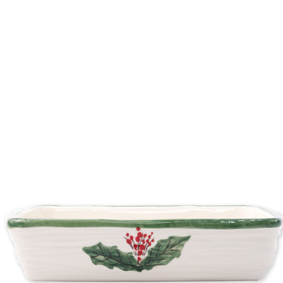 Old St. Nick Rectangle Earthenware Baker