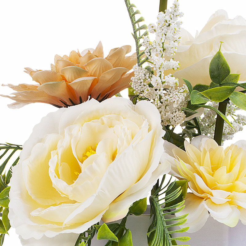 Silk Arrangement in Pot, Beige
