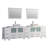  108" Double Bathroom Vanity Set with Mirror-27042752
