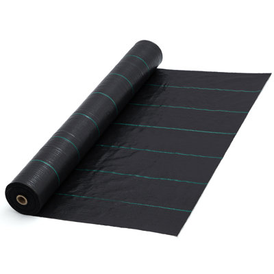 Heavy Duty Weed Barrier Fabric 3-Pack – Durable Breathable Ground Cover for Gardens, Yards, Patios, Greenhouses – UV Stabilized, Easy Weed Control Membrane – Black, Ordinary Weed Control Cloth, Size: 3*300*3.24oz