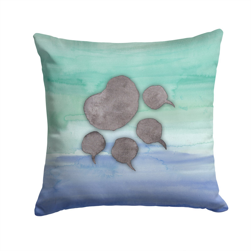 Coussin décoratif intérieur/extérieur en aquarelle de chat, 14 po x 14 po
