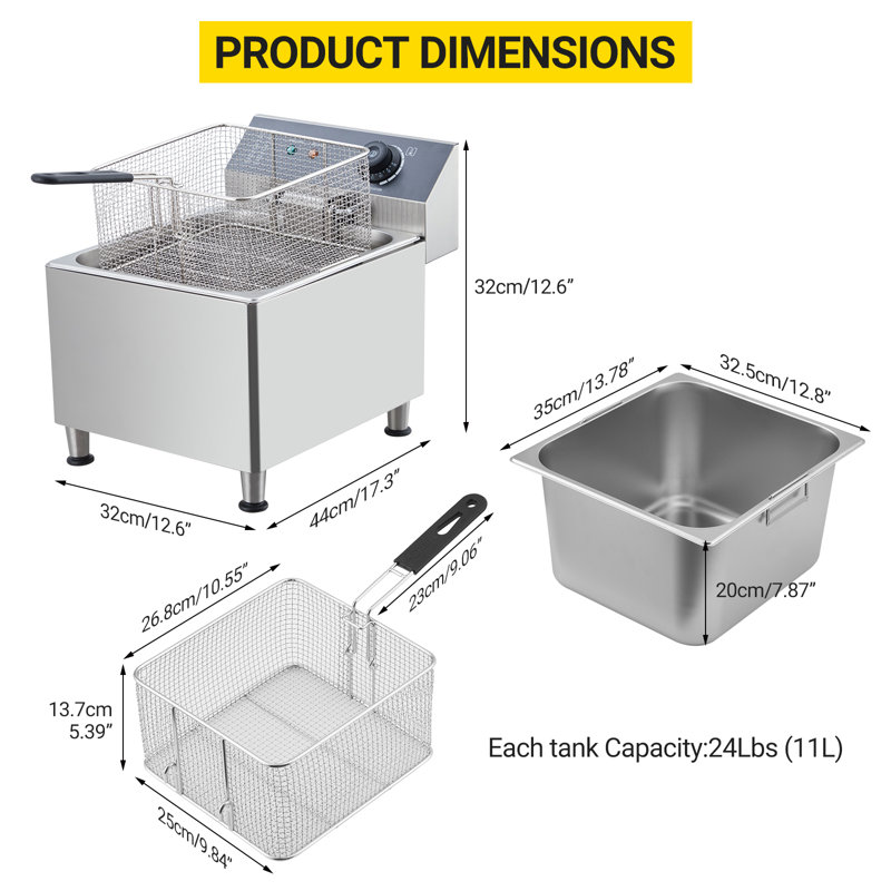 Friteuse 1700 watts avec minuterie Yesurprise