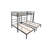 L-Shaped Triple Bunk Bed With Built-In Side Table, Space-Saving Design And Noise-Free Support System.