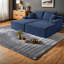 Canapé modulaire à compression en velours côtelé bleu 69 po