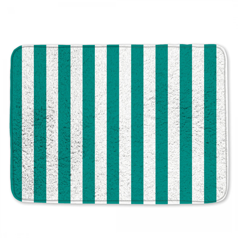 Tapis de bain à rayures verticales, L 24 po x L 17 po