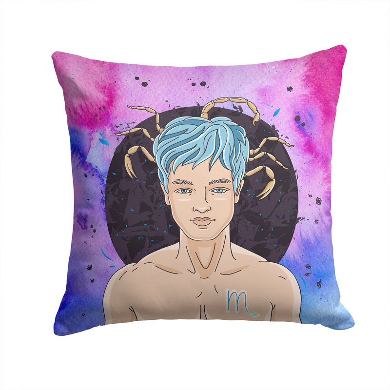 Coussin décoratif intérieur/extérieur constellations zodiac sign, 14 po x 14 po