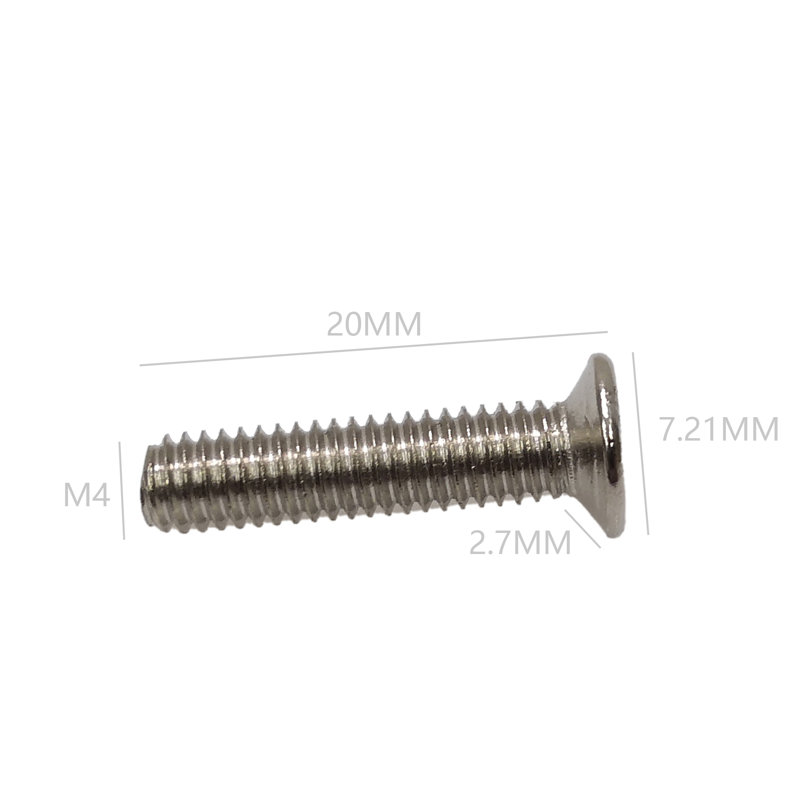 FixtureDisplays® M6 X 16mm 1.0mm Pitch Flat Head Screw, 8 Pieces, Nickel Plated Metal 10133-HARDWARE-8 SCREWS