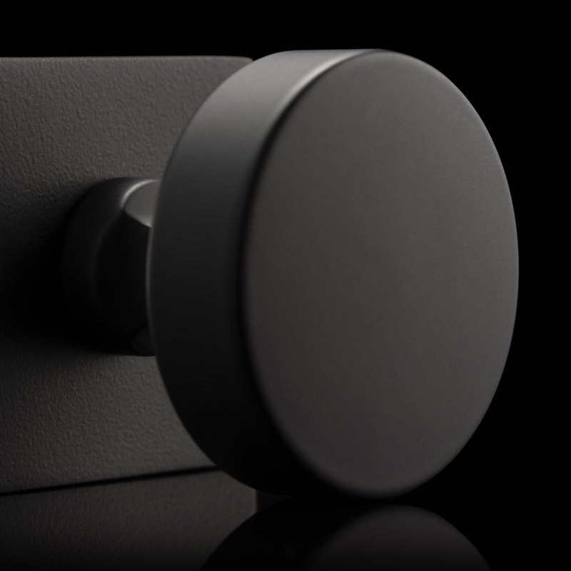 Parkview Brass Knob Backplate, Matte Black