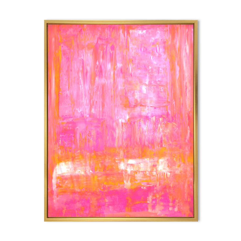 «Bobetta», reproduction d'art moderne et contemporaine sur toile, H 32 po x l 16 po, Reproduction avec cadre flottant, Doré