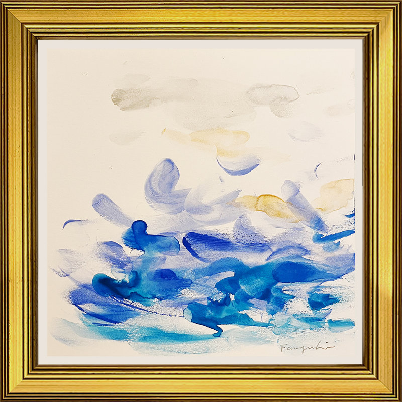 The Touch of Ocean No.1 by Fanyu Lin - Single Picture Frame Painting