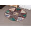 Tapis rétro, tapis moderne, petits tapis 3,3 x 3,3 pi, tapis tissés à la main rouge, tapis turcs