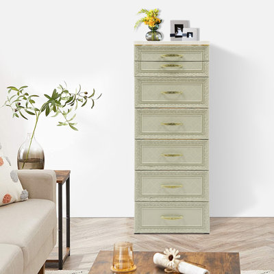 Armoire de rangement, organisateur de rangement avec tiroirs et roulettes