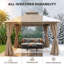 Gazebo d'extérieur 12'x12' avec moustiquaire et rideaux d'intimité-133099131-136229140