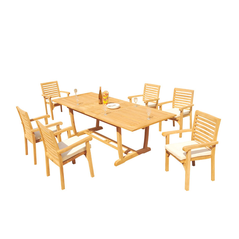 Ensemble repas 6 personnes Cimah, 105 po x 40 po x 31,5 po