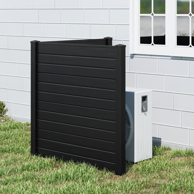 Costway Outdoor 48"l X 48"h Pvc Privacy Fence Panels With Ground Stakes