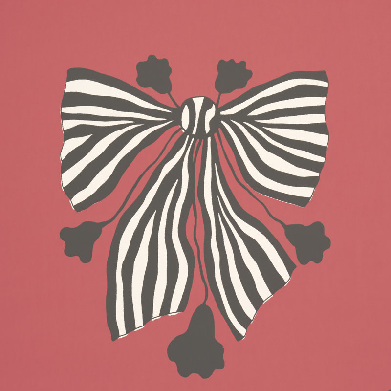 Papier peint Schumacher X Marian Mcevoy Bow-Wow-Wow, Rouge