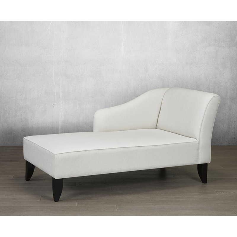 Salon lauver méridienne, Orienté à droite (vu de face), Cuir retravaillé blanc