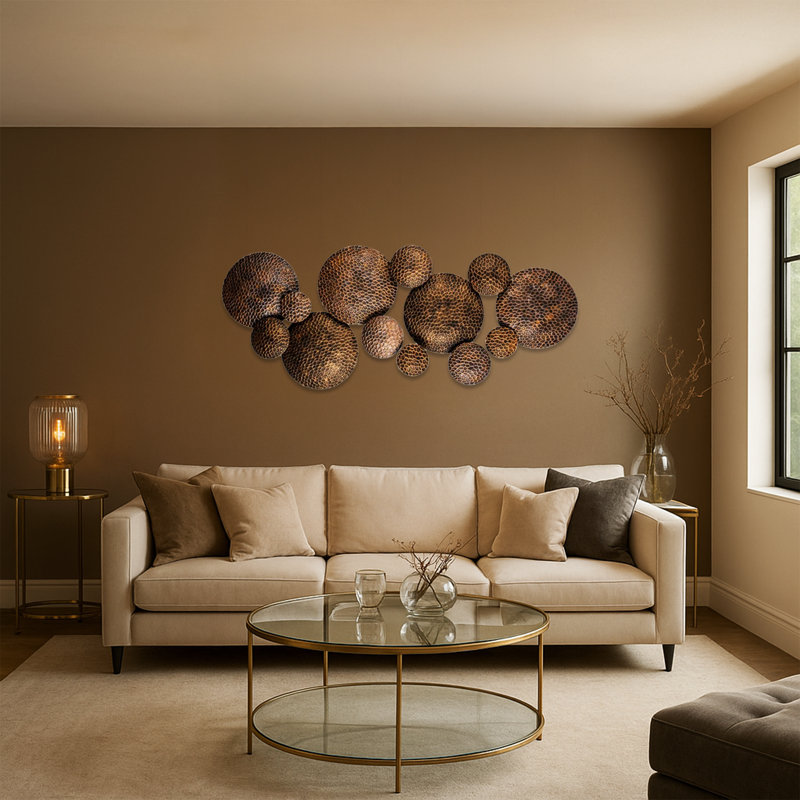 Handmade Boho Abstract Wall Decor on Metal