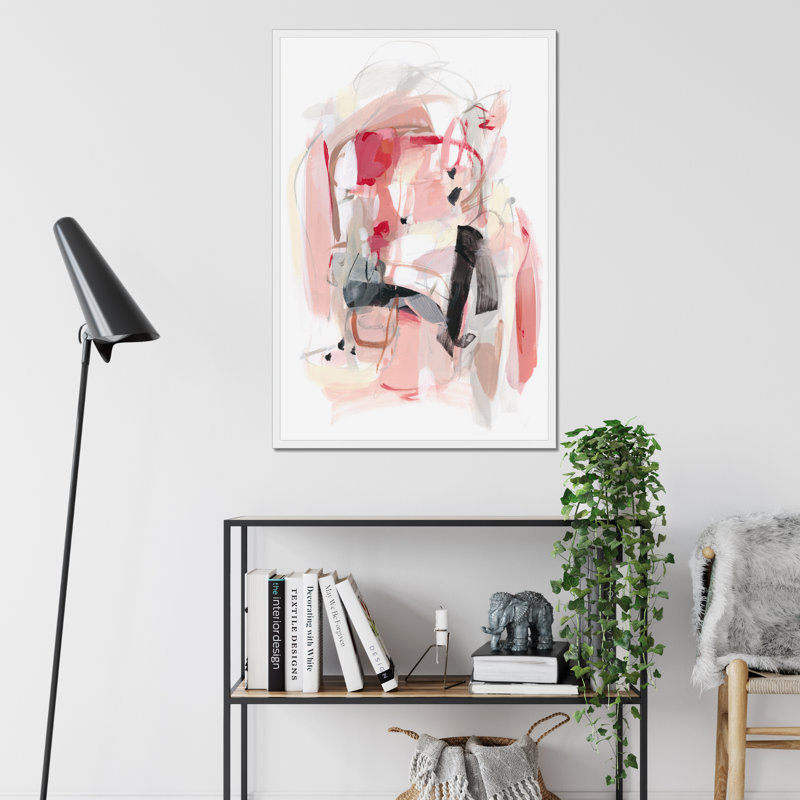 Soft Speak II by Christina Long - Painting, 80cm H x 55cm W, White Framed Paper Print