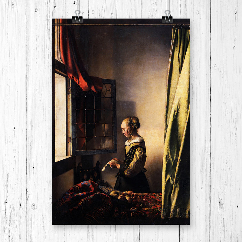 Johannes Vermeer - No Frame Painting, 59.4cm H x 42cm W