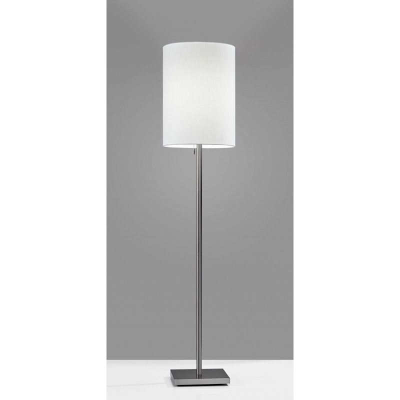 Lampe sur pied traditionnelle 13 po, Acier brossé