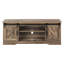 Meuble télé, 60 po, console, meuble multimédia, armoire de rangement, salon, chambre à coucher, stratifié brun, transitionnel