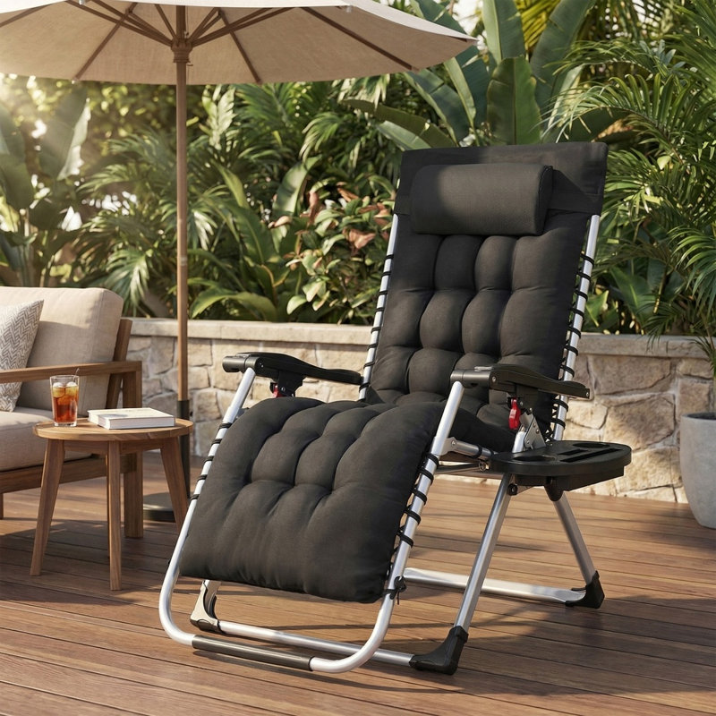 Chaise de plage Coastal, Noir