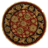 High-Quality Hand-Knotted Red And Black Area Rug