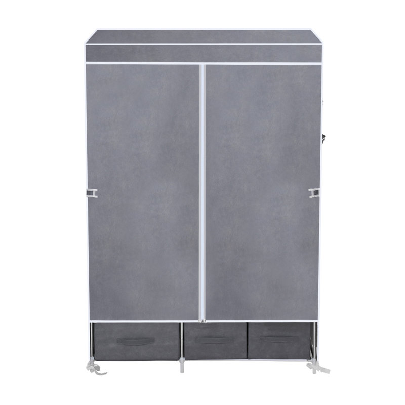 104cm Portable Wardrobe, Grey