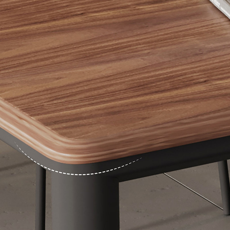 Italian Minimalist Walnut & Aluminum Dining Table, 29.5"H x 70.9"L x 31.5"W