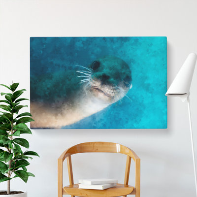 Face Of A Seal - Wrapped Canvas