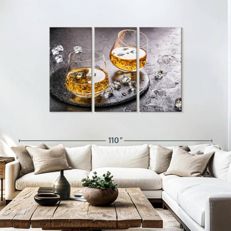 Cognac Yarlin sur glace, H 48 po x l 74 po