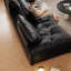 Canapé modulaire noir en similicuir-881798206