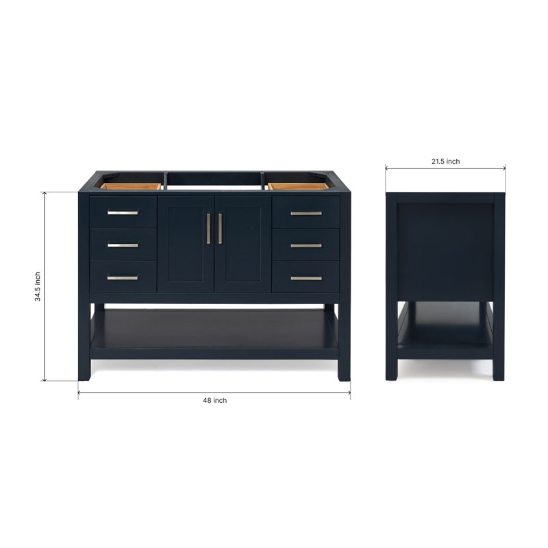 48'' W Single Bathroom Vanity Base, Midnight Blue