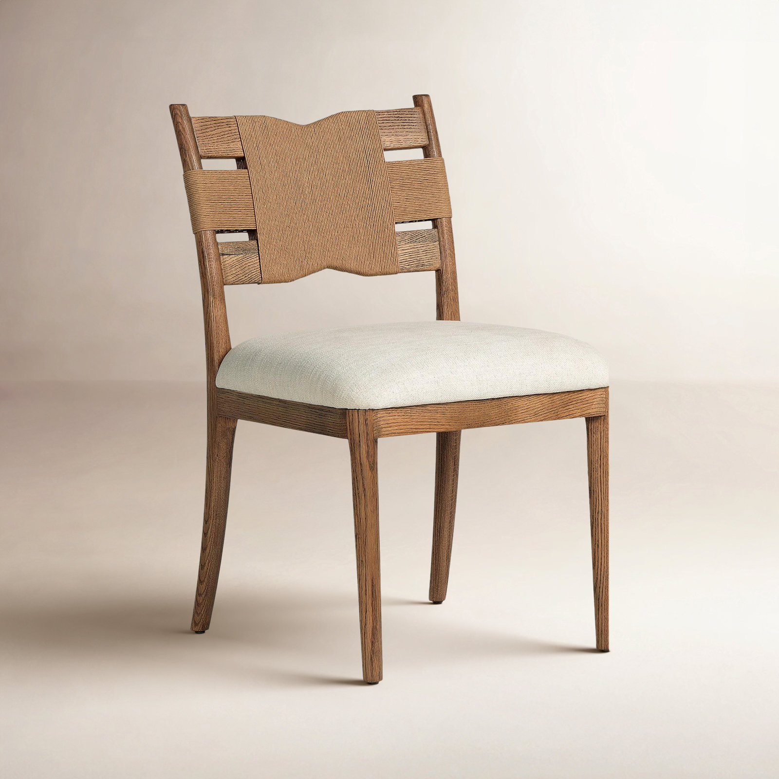 Tova Dining Chair, Light Buff/Natural