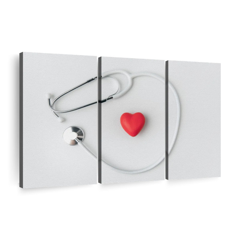 Impression sur toile Heart Heart, H 36 po x l 57 po x P 1,25 po