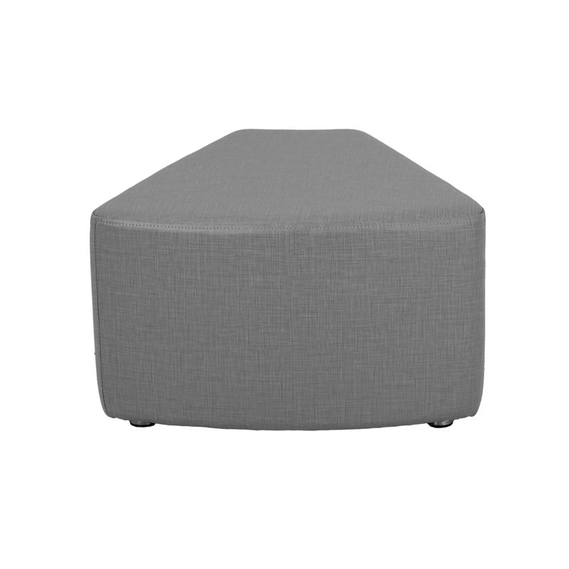 Pro Series Upholstered Wedge Ottoman 12" Height, Dark Gray