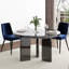 Table de salle à manger en faux marbre résistante aux égratignures pour décors chics