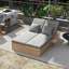 Outdoor Double Sunbed |Wicker Rattan Patio Reclining Chairs |Adjustable Backrest And Seat|Practical Cup Tray On Both Sides|Conversational Set For 2 Person-1015942330