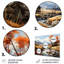 Ensemble de 3 décorations murales d'automne en porcelaine Art Golden