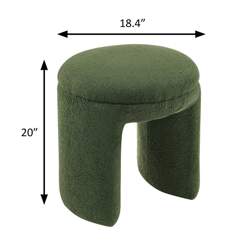 Tabouret contemporain l 18,4 po, vert, Vert