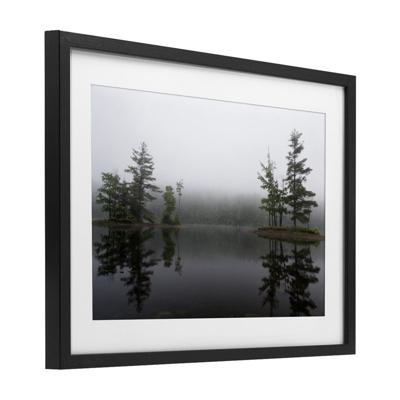Adirondack Lake Reflections, reproduction d'art sous verre, conception de James Rodewald, H 14 po x l 20 po