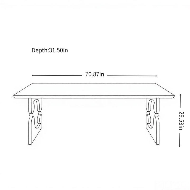 Simple and Light Luxury Design Dining Table