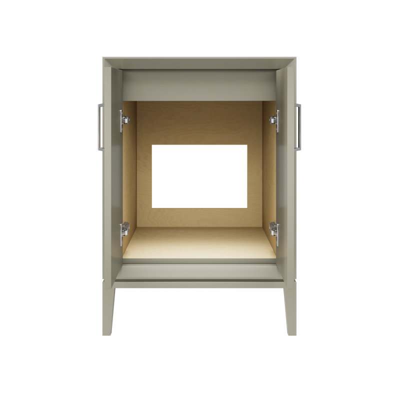 Ensemble de meuble-lavabo simple 24 po Alexandra, Olive française, 24", Chrome poli